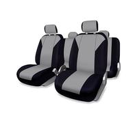 +PWR Car Parts Set of Universal Seat Covers Firenze Grey and Black. Airbag Compatible, Complete Set for 5 Seats.