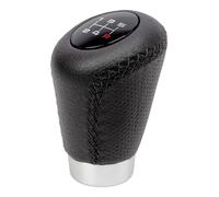 +PWR Car Parts Universal Gear Shift Knob OEM Sport Short Model Black Micro-Perforated Leatherette with Black Stitching. 27 mm Trigger. with Interchangeable Gear Shift Patterns.