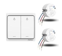 PWR4U Series Wireless Switch - Complete Set of 2 Receivers (Switching Unit) - Batteries Not Required - Wireless Light Switch