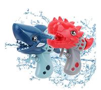 Pwsap 2Pcs Water Gun for Kids, Dinosaur and Shark Water Pistol Squirt Gun Water Blaster Water Soaker Blaster Small Pistol Outdoor Beach Garden Pool Bath Party Water Fighting Children Girls Boys Toys