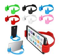 Pwsap 6 PCS Thumbs Up Lazy Cell Phone Holder, Universal Flexible Mobile Phones Stand Portable Desktop Stands Smartphone Stand Holder for iPHONE iPAD SAMSUNG for Desk, Office, Desktop(6Colors