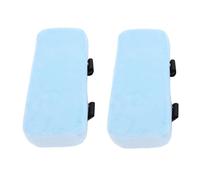 Pwshymi 1 Pair Memory Foam Office Chair Armrest Pads,Soft Fleece Fabric Armrest Pillow,Comfy Desk Chair Cover for Elbow Pain, Forearm Support, Pressure Relief, Long Sitting (Blue)