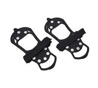 Pwshymi 10 Tooth Crampons, Durable Cold Resistance Design | Stainless steel nails, Lightweight silicone, Suitable for winter activities, Ease of use, Great for seniors and children
