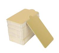 Pwshymi 100PCS Gold Mousse Cake Boards, Rectangular Paper Cupcake Dessert Displays Tray for Wedding Birthday Party Decorations, Golden Card Paper (Large Rectangle)
