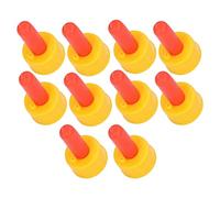 Pwshymi 10Pcs Lamb Milk Drink Nipple, Sheep Nursing Feeder Nipple for Orphaned Small Animal Feed, Red Yellow,5.5x3cm