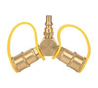 Pwshymi 2 Ways 1/4in Quick Connect Y Splitter RV Propane NPT Quick Connect Y Splitter Adapter Y-type Adapter for Propane Hose Connector Kit 1/2 splitter