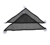 Pwshymi 2pcs Reptile Hammock Mesh Lounger for Bearded Dragons and Other Small Pets - Triangular Design with Suction Cups (Large (21.65x14.96x0.39in))