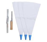 Pwshymi 3 Heavy Duty Grout Bags Mortar Piping Bags with Brick Jointer Tuck Pointer for Tile Grout Masonry Floor Tiles Renovation