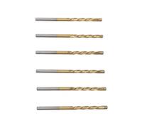 Pwshymi 50PCS 1/8 Inch Spiral Drill Bits Twist Drill Bits M2 High Speed Steel for Wood Plastic Cutting with 2.35in Length 29mm Depth (Gold)