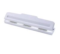 Pwshymi 9 Hole Paper Puncher, Lightweight and Portable, Efficient Hole Punch for Office School Home Use, Durable Plastic Material (White)