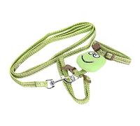 Pwshymi Adjustable Anti-Lost Cat Harness for Walking with Leash Soft Mesh Design for Cats and Puppies 120cm Leash (Green)