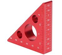 Pwshymi Aluminum Alloy Triangular Ruler Durable Height Measuring Tool for Woodworking Projects 68x14.5x95mm
