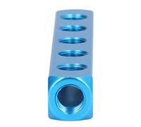 Pwshymi Aluminum Pneumatic Manifold Block Splitter Compact Design Air Hose Manifold for Engineering Projects 4 Way 7 Holes (AL-5)