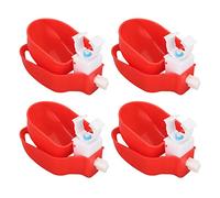 Pwshymi Automatic Chicken Waterer Cups Set of 10 Easy Fill Poultry Water Feeder for Ducks Geese and Chickens Made of Safe Plastic