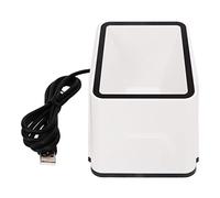Pwshymi Barcode Scanner 1D 2D High-Speed QR Scanner for Mobile Payment, Efficient Desktop Use, Durable ABS Material, White, 1 Unit