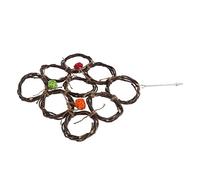 Pwshymi Bird Climbing Net Natural for Parrots Cockatoo Macaw 35x35cm Climbing and Chewing Toy for Small Birds (Colorful)