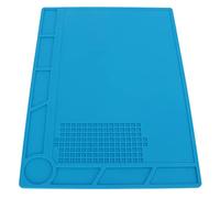 Pwshymi Blue Silicone Soldering Pad, Non-Slip Heat Insulation Maintenance Tool for Electronics and PC Repair, Durable Design, 1 X Soldering Mat