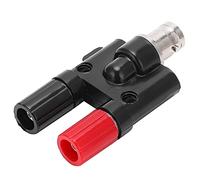 Pwshymi BNC Female to 4mm Binding Post Adapter, Durable Electrical Test Connector for Safe Use, ABS Material, 1 Unit