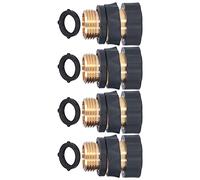 Pwshymi Brass Hose Quick Connectors Set 4Pack Durable Leakproof Hose Adapters for Garden Irrigation and Washing Machines