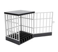 Pwshymi Cell Phone Jail Lock Box,5.12x5.91x7.48in Lockable Storage Boxes,Plastic Mobile Phone Prison for Classroom Family Time Party Fun Gift (Black Grey)