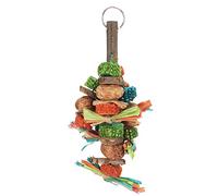 Pwshymi Chewing Toy Multi Colored for Beak Exercise with Natural Logs and Corn Cobs 1 Piece