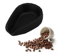 Pwshymi Coffee Bean Dosing Cup Vessel Food Grade Silicone Measuring Tray Cupping Weighing Single Dosing Tray for for Coffee Beans Loose Leaf Tea (Black)