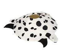 Pwshymi Cow Shape Cat Protective Collar, Soft Flannel Material, Anti-Bite Recovery Tool for Post-Surgery Pets, Lightweight and Comfortable Fit, 1 X Cat Collar (M)