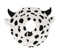 Pwshymi Cow Shape Cat Protective Collar, Soft Flannel Material, Anti-Bite Recovery Tool for Post-Surgery Pets, Lightweight and Comfortable Fit, 1 X Cat Collar (L)