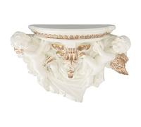 Pwshymi Decoration Rack ,Multipurpose Resin Angel Wall Shelf Exquisite Strong for Bedroom(Beige Gold)