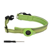 Pwshymi Dog Collar, Reflective Dog Collar for Location Tracking and Protection for Medium to Large Dogs - Nylon and Neoprene (Green XL)