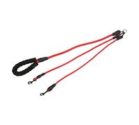 Pwshymi Dog Leash 360° Rotation Reflective for Safe Dog Walking Hiking Camping 1 X Nylon with Foam Handle (2 Heads)