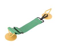 Pwshymi Door Strap Lock Adjustable Door Strap Stopper for Indoor Pets - Keep Cats in and Dogs Out - Cloth and Metal - 1 Unit (Green)