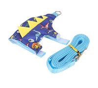 Pwshymi Ferret Harness Leash Adjustable Soft Comfortable Cute Harness for Small Pets Ideal for Ferrets Guinea Pigs and Rats Made of Polyester and Nylon (Dinosaur Kingdom)