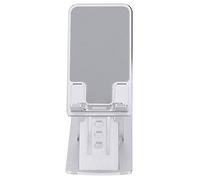 Pwshymi Foldable Portable Phone Stand with 7 Angle Adjustments for Desk Use, Ergonomic Silicone and Aluminum Alloy Holder, Fits Tablets and Phones Up to 12in (Silver)