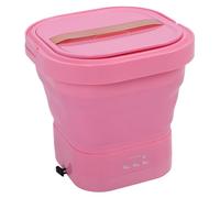 Pwshymi Folding Washing Machine, Foldable Washer Dryer Portable Mini Washing Machine for Travel Camping Apartment (Pink)