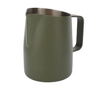 Pwshymi Green 450ml Stainless Steel Milk Frothing Pitcher, Slanted Spout Latte Art Cup, Pointed Tip Barista Jug for Coffee, Cappuccino Coffee (450ML)