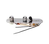 Pwshymi Guitar Control Plate Iron Improve Tone Pre Wired Guitar Control Plate Replacement Knurled Volume Tone Controls Knobs Fit Silver for Telecaster Style Guitars Soundandrecordingequipment
