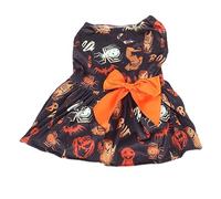 Pwshymi Halloween Dog Dress for Small Dogs, Cute Unique Pattern, Soft Comfortable Fabric for Halloween Parties, 1 Unit