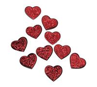 Pwshymi Heart Patch Cotton Iron-On Applique 10PCS Red Heart Patch for DIY Wedding Dresses Bags Crafts