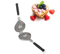 Pwshymi Heart Shaped Waffle Pan, Nonstick Double Sided Waffle Maker