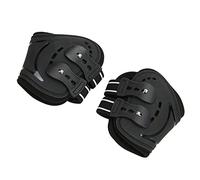 Pwshymi Horse Hind Leg Boots Breathable Lightweight Adjustable Impact Resistant Guardian for Training and Jumping Black 2pcs (Large Size)