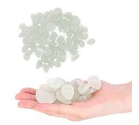 Pwshymi Luminous Stone Fluorescent Decor Garden Yard Indoor Aquarium Decoration 100Pcs Blue Green Clear Purple Peach Red Polystyrene 7.8oz for Fish Pond Vase Bonsai Rockery Pathway (Original Color)