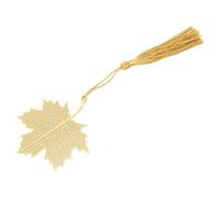 Pwshymi Maple Leaf Bookmark with Tassel Exquisite Brass Design for Book