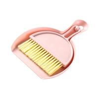 Pwshymi Mini Dustpan Brush Set Efficient Compact Table Cleaner Broom for Keyboard, Suitable for Small Areas, Durable Material for Home and Office (Pink)