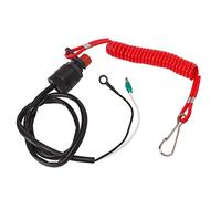 Pwshymi Outboard Engine Kill Switch Flexible ABS Marine Motor Flameout Switch for T30 T15 75mm