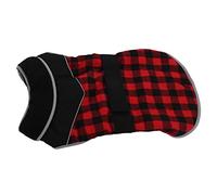 Pwshymi Pet Dog Coat Windproof Lattice Jacket for Small Medium Large Dogs Made with Polyester and Plush Perfect for Winter Outdoor Activities (XL)