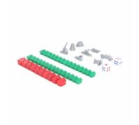 Pwshymi Plastic Hotel Game Replacement Pieces Durable Lightweight Portable Set for Family Fun and Game Night 10 Big Houses 30 Small Houses 8 Spare Parts 2 Dice