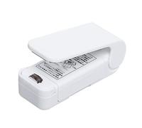 Pwshymi Portable Mini Bag Sealer Efficient Snack Sealer Machine for Plastic Bags, Easy to Use for On the Go, ABSPortable Mini Sealing Machine (White)