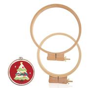Pwshymi Quilting Hoop, Wood Embroidery Frame Circle Cross Stitch Hoop Ring for Hand Sewing Crafts