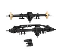 Pwshymi RC Front Rear Axle Assembly Set, Premium Metal Gear for SCX10 PRO, Enhanced Performance, Black, 3 Pieces